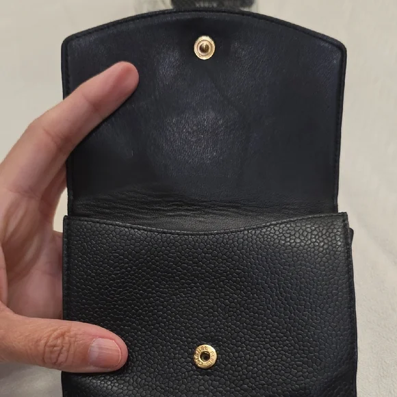 CHANEL Black Pebbled Leather Wallet - Picture 9 of 16